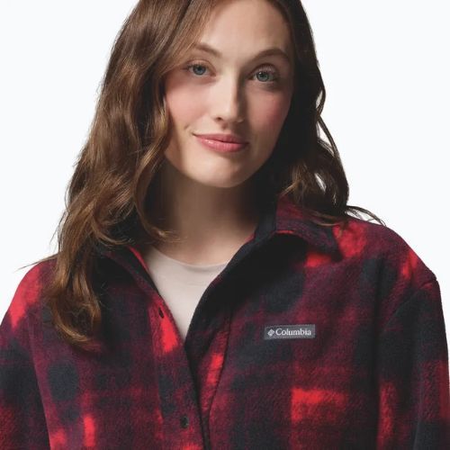 Hemd Damen Columbia Benton Springs mountain red omblur tonal