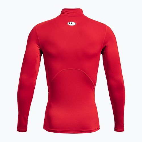 Trainings Longsleeve Herren Under Armour Comp Mock UA Armour red/white