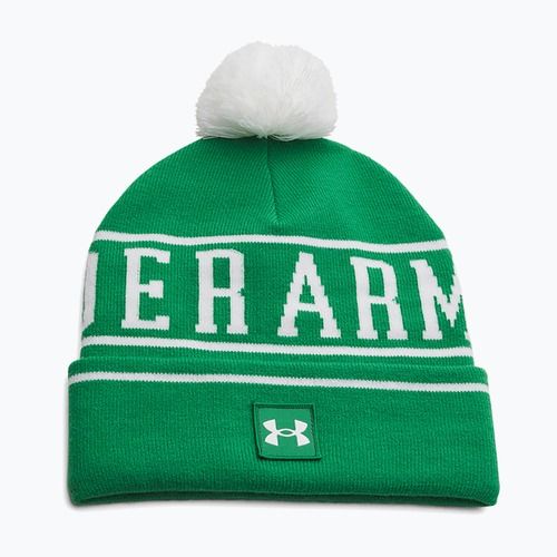 Wintermütze Herren Under Armour Halftime Pom Beanie team kelly green/white/white