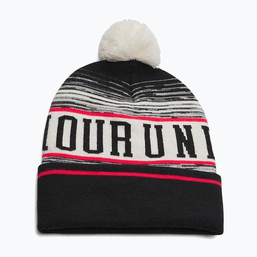 Wintermütze Herren Under Armour Halftime Pom Beanie stone/racer red/black