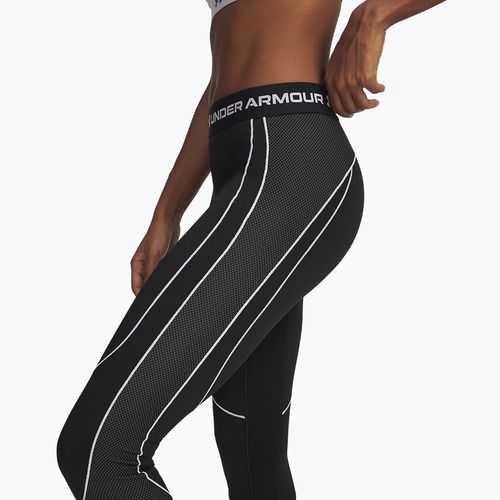 Damen-Trainingsleggings Under Armour ColdGear Textured black/white/white