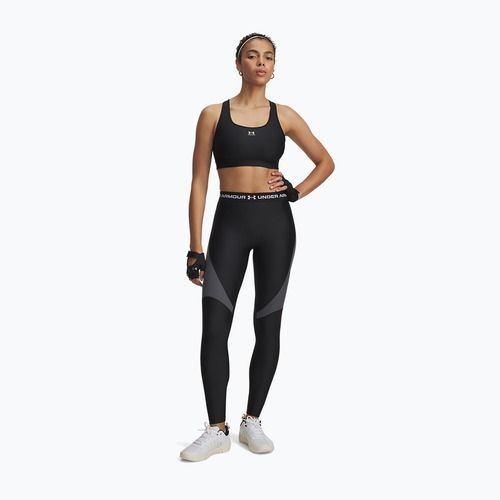 Damenleggings Under Armour HeatGear Rib black/castlerock/white
