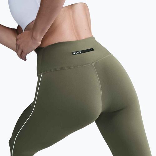 Damen-Leggings Nike One High-Waisted medium olive/white