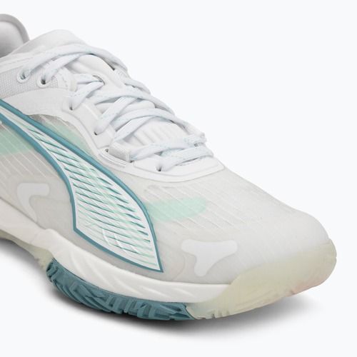 Damen-Handballschuhe PUMA Accelerate Nitro SQD 4 Game On puma white/baltic sea blue/fresh water