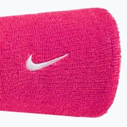 Schweißbänder fürs Handgelenk Nike Swoosh Classic Doublewide Wristbands 2 Stk vivid pink/white