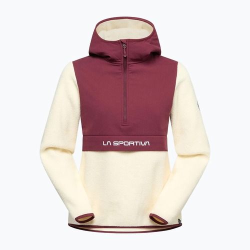 Damen-Hoodie La Sportiva Guidance Sherpa Hoody chalk/redwood