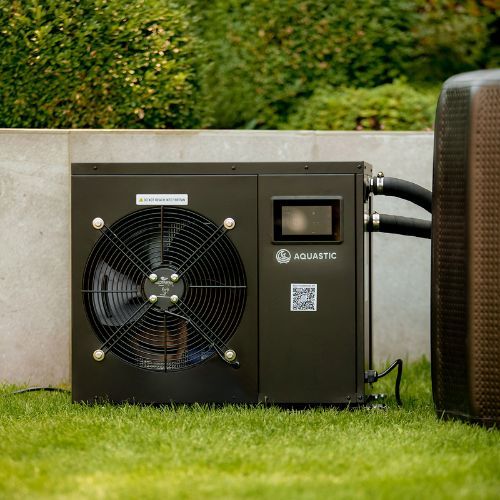 Set AQUASTIC Pool 382 L mit Eisbadeaggregat BrrFree black