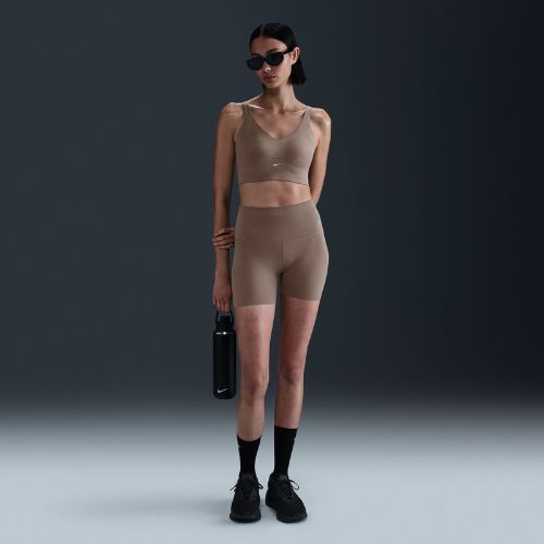 Sport-BH Nike Alate Medium Support Longline mink brown/white