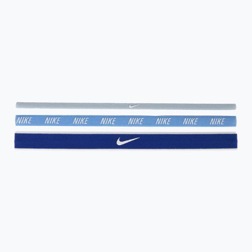 Stirnbänder Nike Mixed Width Headband 3er-Pack light armory blue/university blue/white