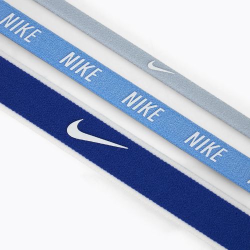 Stirnbänder Nike Mixed Width Headband 3er-Pack light armory blue/university blue/white
