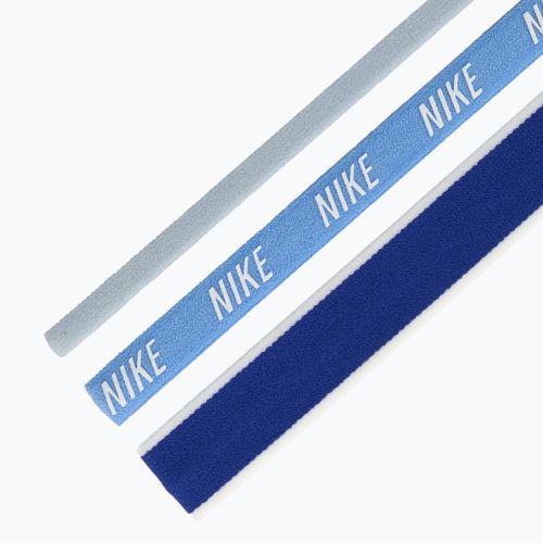Stirnbänder Nike Mixed Width Headband 3er-Pack light armory blue/university blue/white