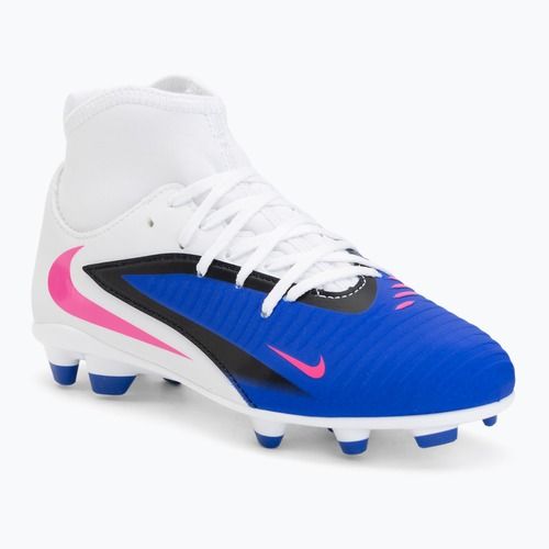 Kinder-Fußballschuhe Nike Phantom 6 High Club FG/MG racer blue/white/pink blast