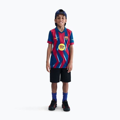 Kinder-Fußballtrikot Nike FC Barcelona 2025/26 Stadium Fourth gym blue/gym blue/salsa red/opti yellow