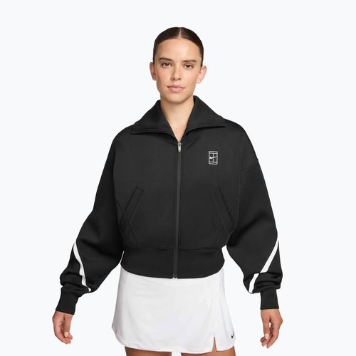 Damen-Tennisjacke Nike Advantage Dri-Fit FZ black/white