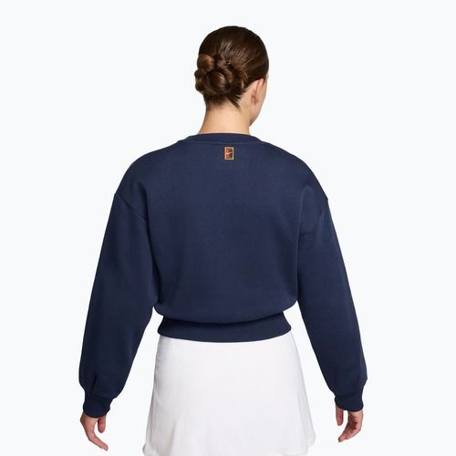 Damen-Sweatshirt Nike Court Collection French Terry Crew Neck midnight navy/sail