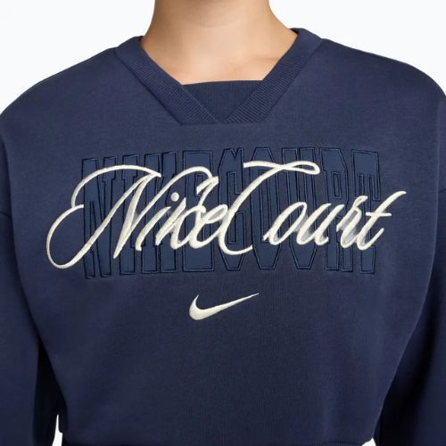 Damen-Sweatshirt Nike Court Collection French Terry Crew Neck midnight navy/sail