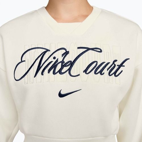 Damen-Sweatshirt Nike Court Collection French Terry Crew Neck sail/midnight navy