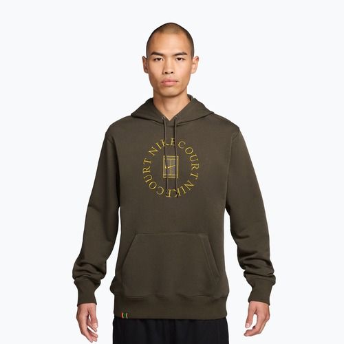 Herren-Tennis-Hoodie Nike Court Dri-Fit Heritage French Terry Hoodie dark hazel/saffron quartz