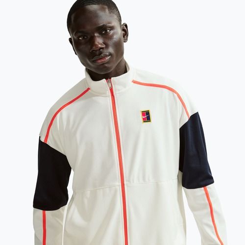 Herren-Tennis-Sweatshirt Nike Court Heritage sail/turf orange
