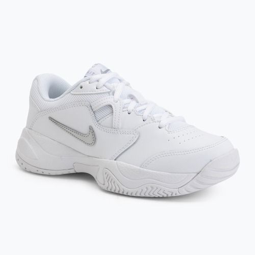 Nike Court Lite 2 Jr Kinder-Tennisschuhe white/metallic silver