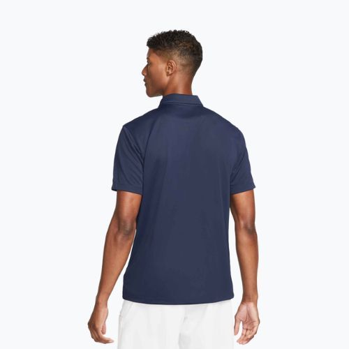 Herren Tennispolo Nike Court Dri-Fit Polo Solid Obsidian/White