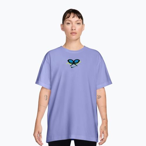 Damen-Tennisshirt Nike Slam Dri-Fit light thistle