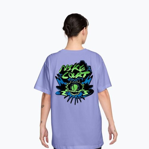 Damen-Tennisshirt Nike Slam Dri-Fit light thistle