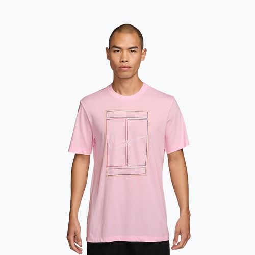 Herren T-Shirt Nike Court Heritage pink foam
