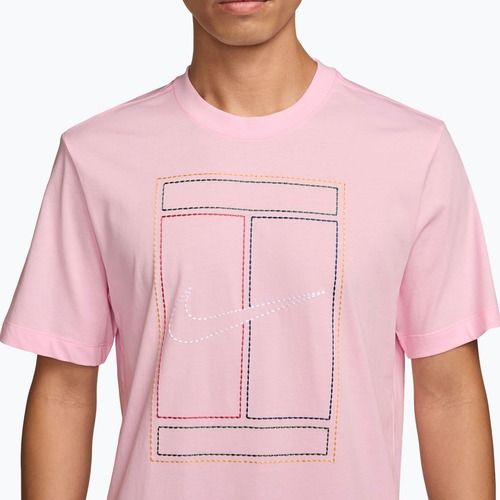 Herren T-Shirt Nike Court Heritage pink foam
