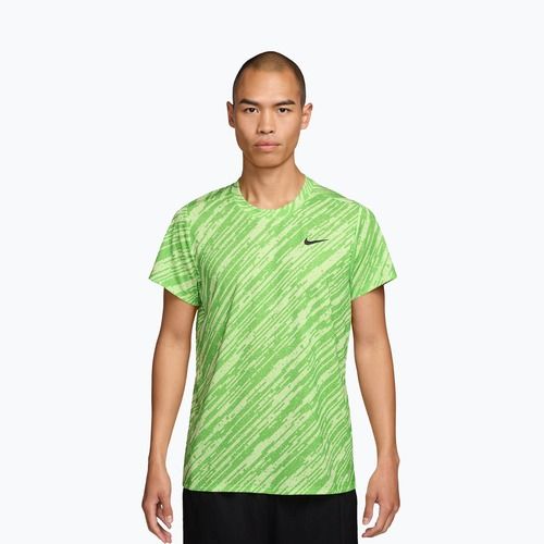 Herren-Tennisshirt Nike Court Dri-Fit Victory Print mean green/black
