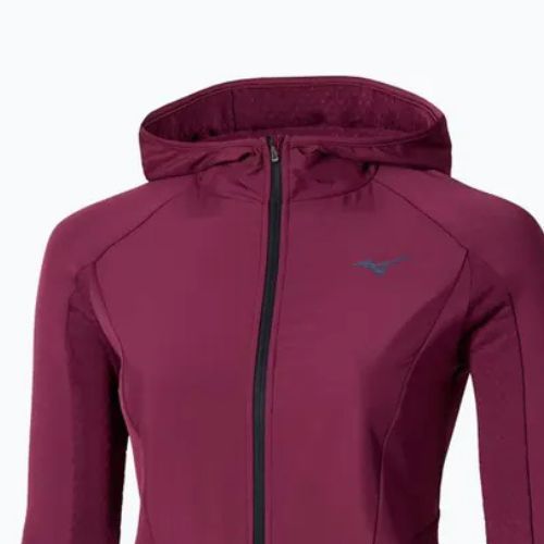 Damen-Laufjacke Mizuno Active Warm Hybrid Full Zip Hooded dark purple