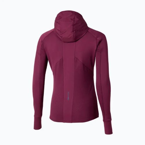 Damen-Laufjacke Mizuno Active Warm Hybrid Full Zip Hooded dark purple