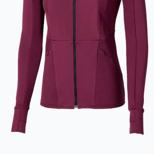Damen-Laufjacke Mizuno Active Warm Hybrid Full Zip Hooded dark purple