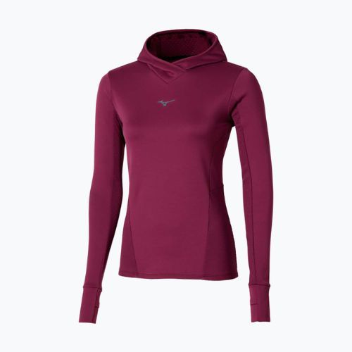 Damen-Laufhoodie Mizuno Active Warm Hooded dark purple