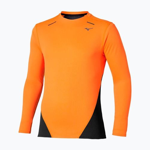 Herren-Longsleeve zum Laufen Mizuno Tech Thermal Charge tangelo