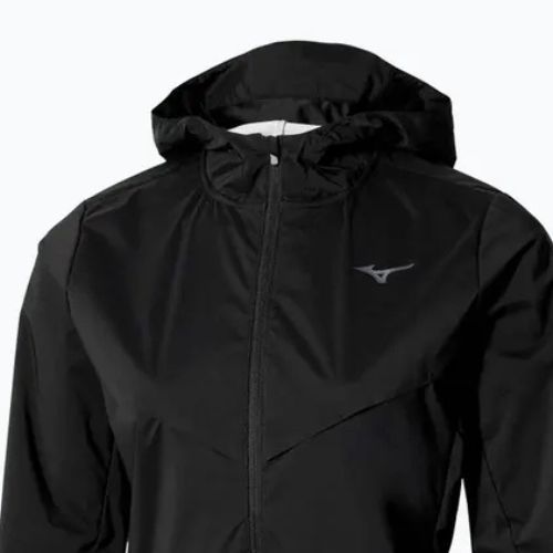 Damen-Laufjacke Mizuno Tech Thermal Charge Hooded black