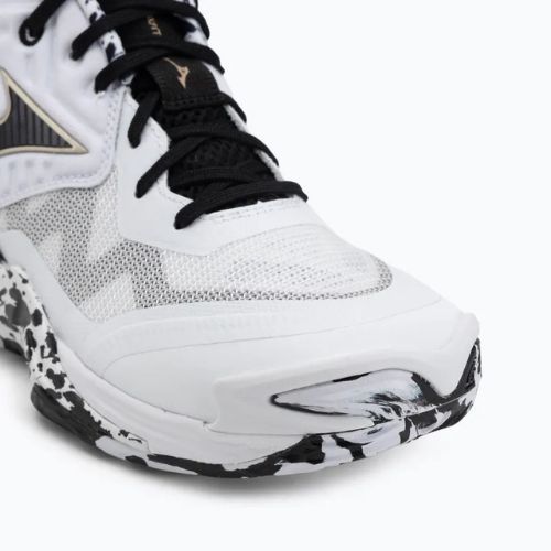 Volleyballschuhe Mizuno Wave Momentum Elite Mid white/black/gold