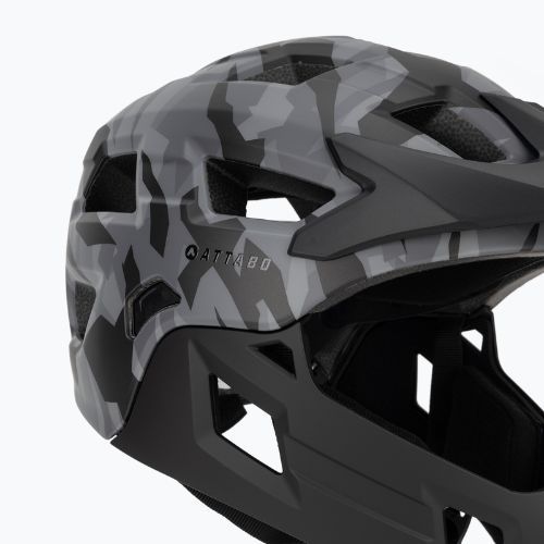 Kinderfahrradhelm ATTABO Predator full face gray