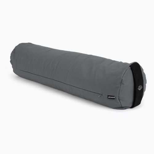 Bolster für Yoga mit Buchweizenschalen XTREXO Contempla grau