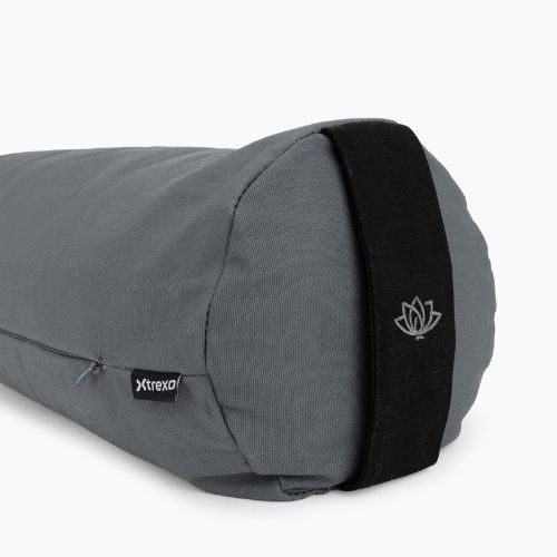 Bolster für Yoga mit Buchweizenschalen XTREXO Contempla grau