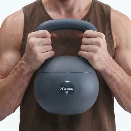Weiche Kettlebell XTREXO 10 kg grey
