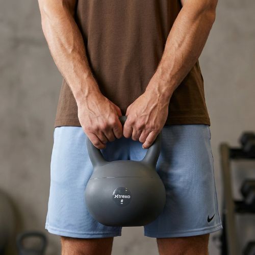 Weiche Kettlebell XTREXO 4 kg grey