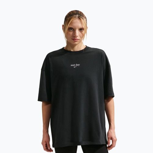 Damen-T-Shirt Nike Dri-Fit black/white/white