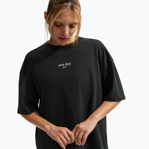 Damen-T-Shirt Nike Dri-Fit black/white/white