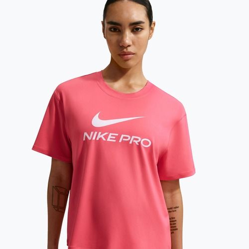 Damen-Trainingsshirt Nike Pro Dri-Fit Loose sea coral/white