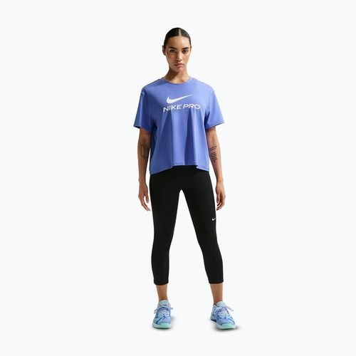 Damen-Trainingsshirt Nike Pro Dri-Fit Loose sapphire/white