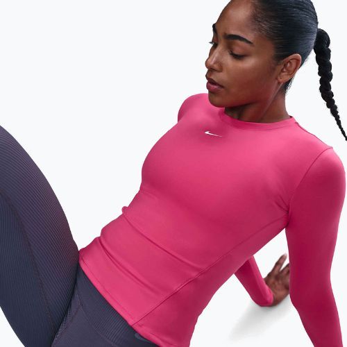 Damen-Longsleeve Nike One Fitted Dri-Fit rush pink/white
