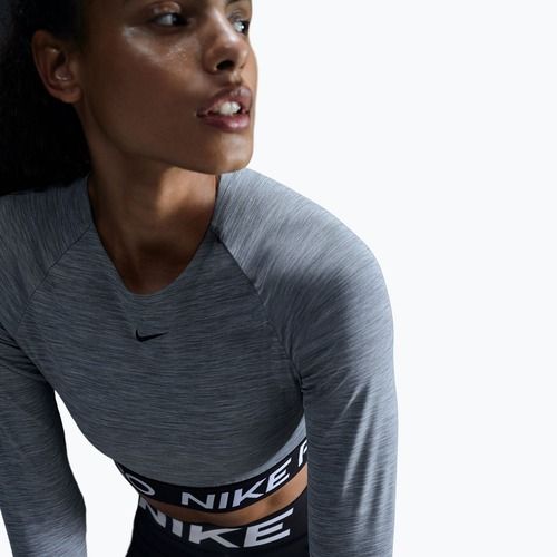 Damen-Trainings-Longsleeve-Top Nike Pro 365 Dri-Fit smoke grey/heather