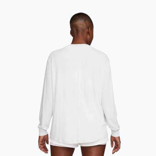 Damen-Trainings-Longsleeve Nike One Relaxed Dri-Fit white/black