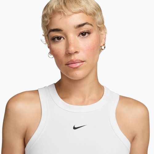 Damen-Tanktop Nike One Fitted Dri-Fit Cropped Tank thunder white/black